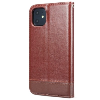 Apple iPhone 11 Pro Solīds brūns ādas atvērams maciņš / Vacins.lv