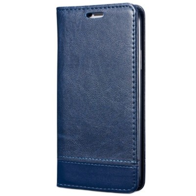 Apple iPhone 11 Pro Solīds zils ādas atvērams maciņš / Vacins.lv