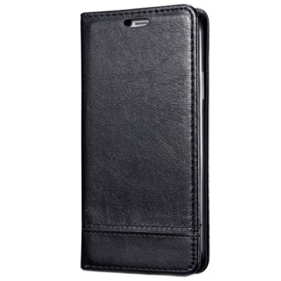 Solidus Apple iPhone 11 juodas odinis atverčiamas dėklas / Priedai.lt