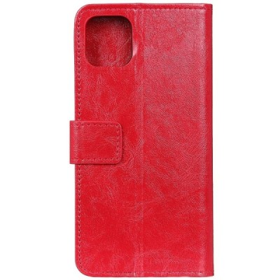 Apple iPhone 11 Pro Max atvēramais ādas sarkans maciņš (maks) / Vacins.lv