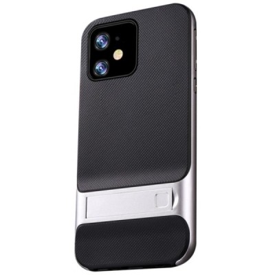 „Kickstand“ pastiprinātas aizsardzības sudrabs Apple iPhone 11 apvalks / Vacins.lv