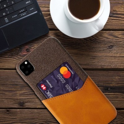 „KSQ“ Shell Apple iPhone 11 Pro rudas odinis dėklas - nugarėlė su kišenėle kortelėms / Priedai.lt