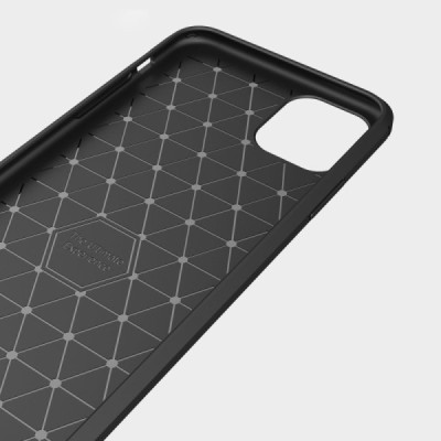Apple iPhone 11 Pro Max „Carbon“ cieta silikona (TPU) melns apvalks / vacins.lv