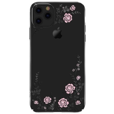 Apple iPhone 11 Pro „Kavaro“ Crystal  Flowers Swarovski dzidrs (caurspīdīgs) melns plastmasas apvalks ar kristāliem / Vacins.lv