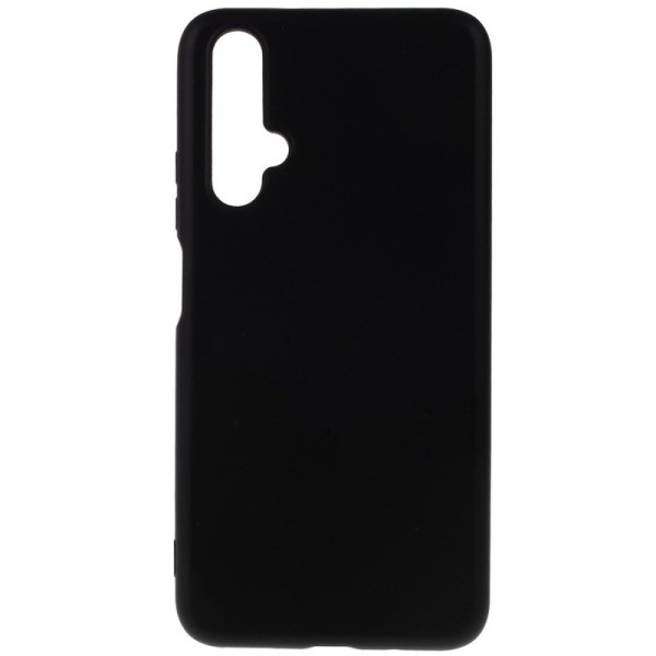 Cieta silikona (TPU) apvalks - melns (Nova 5T / Honor 20)