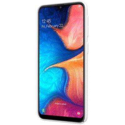 Samsung Galaxy A20e (A202F) Nillkin Frosted Shield balts plastmasas apvalks / vacins.lv