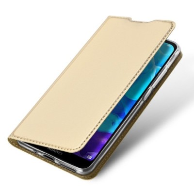 Huawei Y5 2019 (Honor 8S) „Dux Ducis“ Skin sērijas zelta ādas atvērams maciņš / Vacins.lv