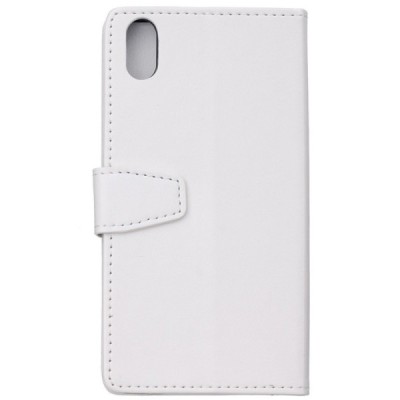 Huawei Y5 2019 (Honor 8S) atvēramais ādas balts maciņš, grāmata (maks) / Vacins.lv