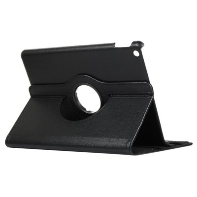 Apple iPad 10.2" (2019), Pro 10.5 atvēramais melns ādas maciņš, grozās 360° grādu apjomā | Vacins.lv