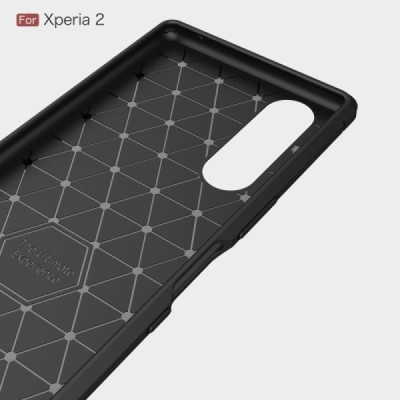 Sony Xperia 5 „Mofi“ Carbon cieta silikona (TPU) melns apvalks | vacins.lv