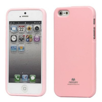 „Mercury“ Color kieto silikono (TPU) rožinis Apple iPhone SE (5, 5s) dėklas (dėkliukas) / Priedai.lt