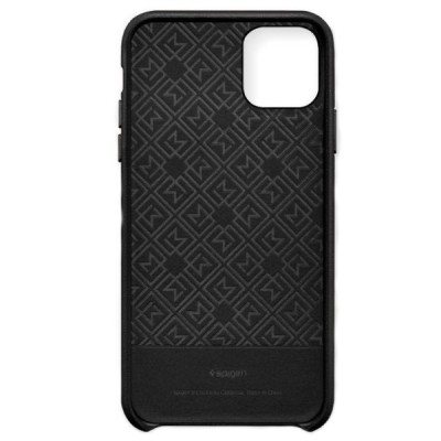 „Spigen“ La Manon Calin Apple iPhone 11 melns ādas apvalks / Vacins.lv