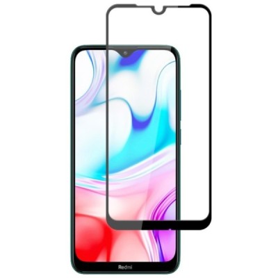 Xiaomi Redmi 8 (8A) „Mocolo“ 9H Tempered Glass sustiprintos apsaugos juodas pilnai dengiantis apsauginis ekrano stiklas 0,26 mm