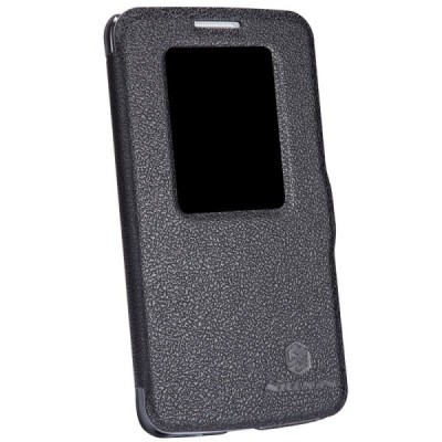 Nillkin Fresh LG G2 mini D620 juodas odinis atverčiamas dėklas / Priedai.lt