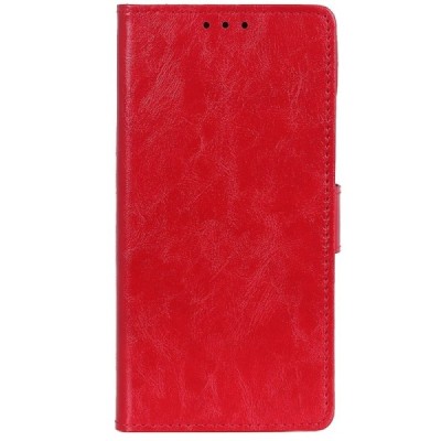 Nokia 2.2 (2019) atvēramais ādas sarkans maciņš (maks) / Vacins.lv