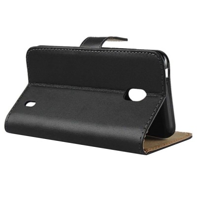 Nokia 2.2 (2019) atvēramais ādas melns Casual maciņš (maks) / Vacins.lv