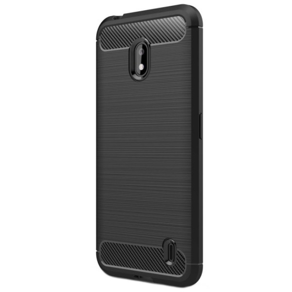 „Carbon“ cieta silikona (TPU) apvalks - melns (Nokia 2.2)
