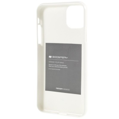 Apple iPhone 11 Mercury baltas kieto silikono TPU dėklas - nugarėlė / Priedai.lt