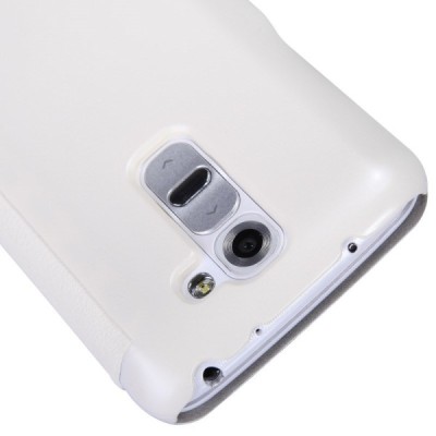 Nillkin Fresh LG G2 mini D620 baltas odinis atverčiamas dėklas / Priedai.lt