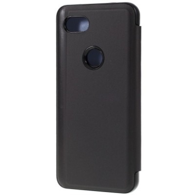 Google Pixel 3a plastmasas atvērams melns ādas maciņš / Vacins.lv