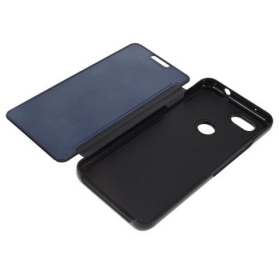 Google Pixel 3a plastmasas atvērams melns ādas maciņš / Vacins.lv