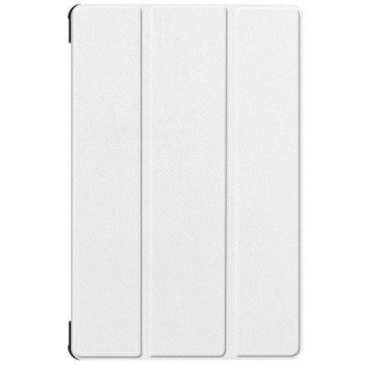 Samsung Galaxy Tab S6 10,5 T865 (T860) atverčiamas baltas odinis dėklas - knygutė (sulankstomas) / Priedai.lt