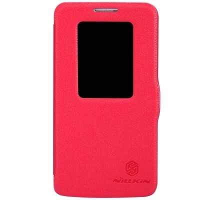 Nillkin Fresh LG G2 mini D620 raudonas odinis atverčiamas dėklas / Priedai.lt