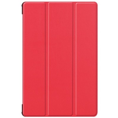 Samsung Galaxy Tab S6 10,5 T865 (T860) atverčiamas raudonas odinis dėklas - knygutė (sulankstomas) / Priedai.lt