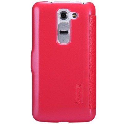 Nillkin Fresh LG G2 mini D620 raudonas odinis atverčiamas dėklas / Priedai.lt