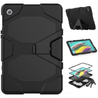 Samsung Galaxy Tab S5e (T720, T725) pastiprinātas aizsardzības melns apvalks  / Vacins.lv