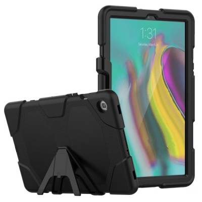 Samsung Galaxy Tab S5e (T720, T725) pastiprinātas aizsardzības melns apvalks  / Vacins.lv