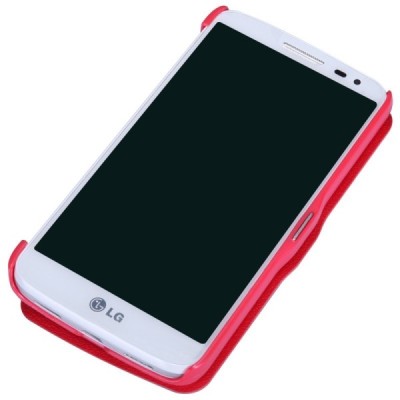 Nillkin Fresh LG G2 mini D620 raudonas odinis atverčiamas dėklas / Priedai.lt