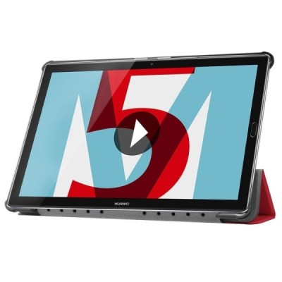 Huawei MediaPad M5 10.8 (MediaPad M5 10 Pro) atvēramais sarkans maciņš / Vacins.lv