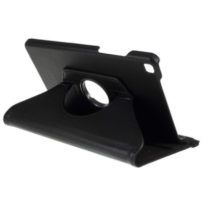 Samsung Galaxy Tab A 8.0 (T290, T295) atverčiamas, sukamas 360 laipsnių, juodas odinis dėklas - stovas / Priedai.lt