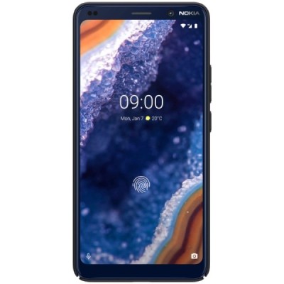 Nokia 9 PureView Nillkin Frosted Shield melns plastmasas apvalks / vacins.lv