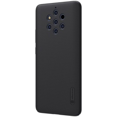 Nokia 9 PureView Nillkin Frosted Shield melns plastmasas apvalks / vacins.lv