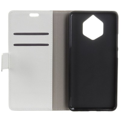 Nokia 9 PureView atvēramais ādas balts maciņš, grāmata (maks) / Vacins.lv