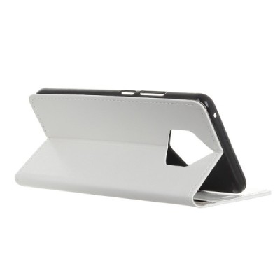 Nokia 9 PureView atvēramais ādas balts maciņš, grāmata (maks) / Vacins.lv