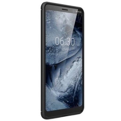 Nokia 9 PureView „Carbon“ cieta silikona (TPU) melns apvalks / vacins.lv