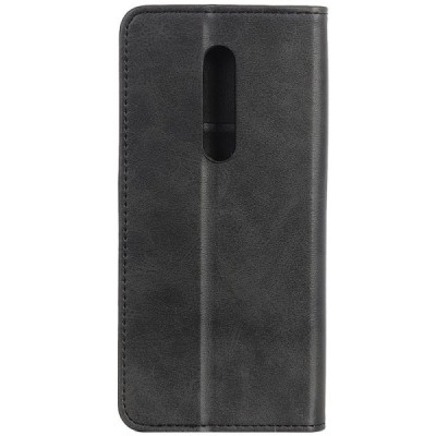 Nokia 4.2 (2019) Solīds melns ādas atvērams maciņš / Vacins.lv