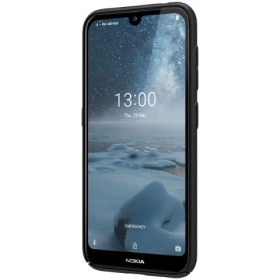 Nokia 4.2 (2019) Nillkin Frosted Shield melns plastmasas apvalks / vacins.lv