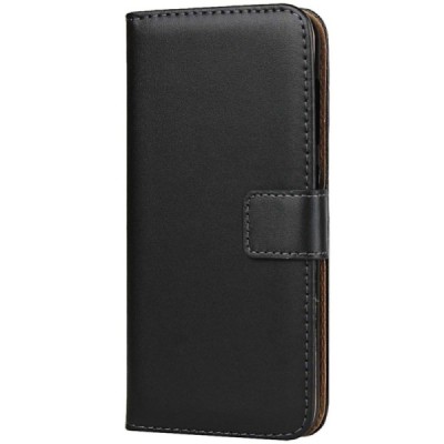 Nokia 4.2 (2019) „Casual“ atvēramais ādas melns maciņš (maks) / Vacins.lv