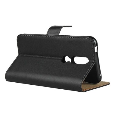 Nokia 4.2 (2019) „Casual“ atvēramais ādas melns maciņš (maks) / Vacins.lv