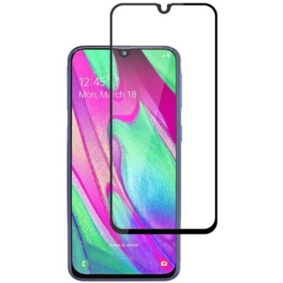 Samsung Galaxy A40 apsauginis ekrano stiklas „Mocolo“ 9H Tempered Glass (juodas, pilnai dengiantis) 0.26 mm | Priedai.lt