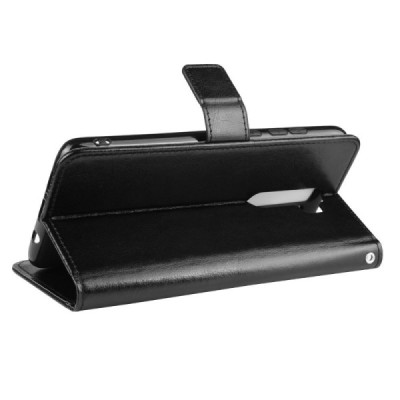 Xiaomi Redmi Note 8 Pro sērijas melns ādas atvērams maciņš, maks | Vacins.lv