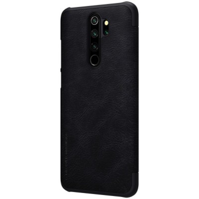 Xiaomi Redmi Note 8 Pro greznais „Nillkin“ Qin sērijas ādas atvērams melns maciņš, maks | Vacins.lv