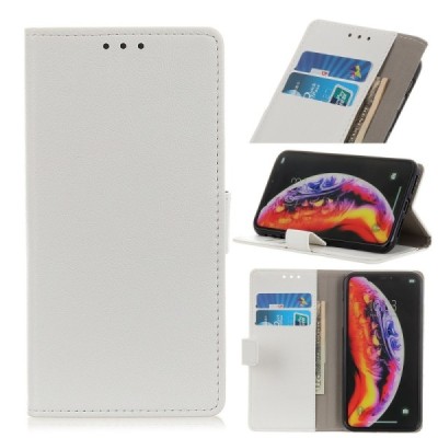 LG K40 sērijas balts ādas atvērams maciņš, maks | Vacins.lv