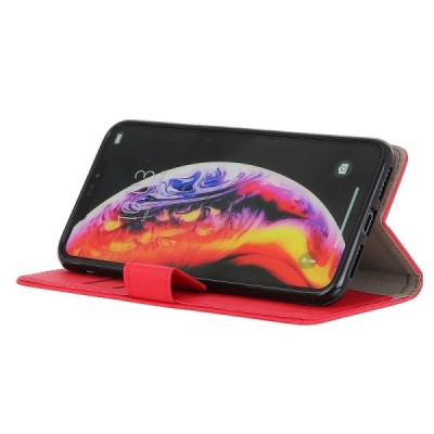 LG K40 sērijas sarkans ādas atvērams maciņš, maks | Vacins.lv