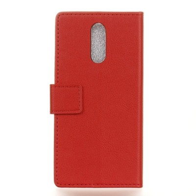 LG K40 sērijas sarkans ādas atvērams maciņš, maks | Vacins.lv