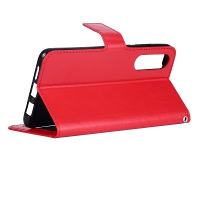 Xiaomi Mi A3 sērijas sarkans ādas atvērams maciņš, maks | Vacins.lv